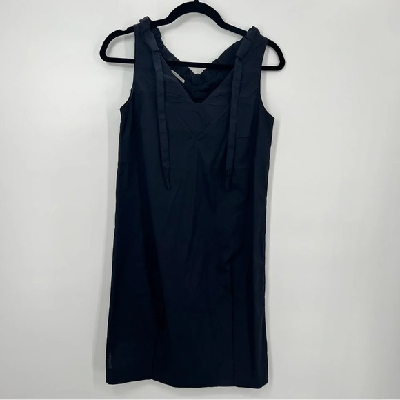 Prada Women’s Shift Sleeveless V-Neck Mini Dress Nautical Navy Blue 38 US 2 - Picture 4 of 13